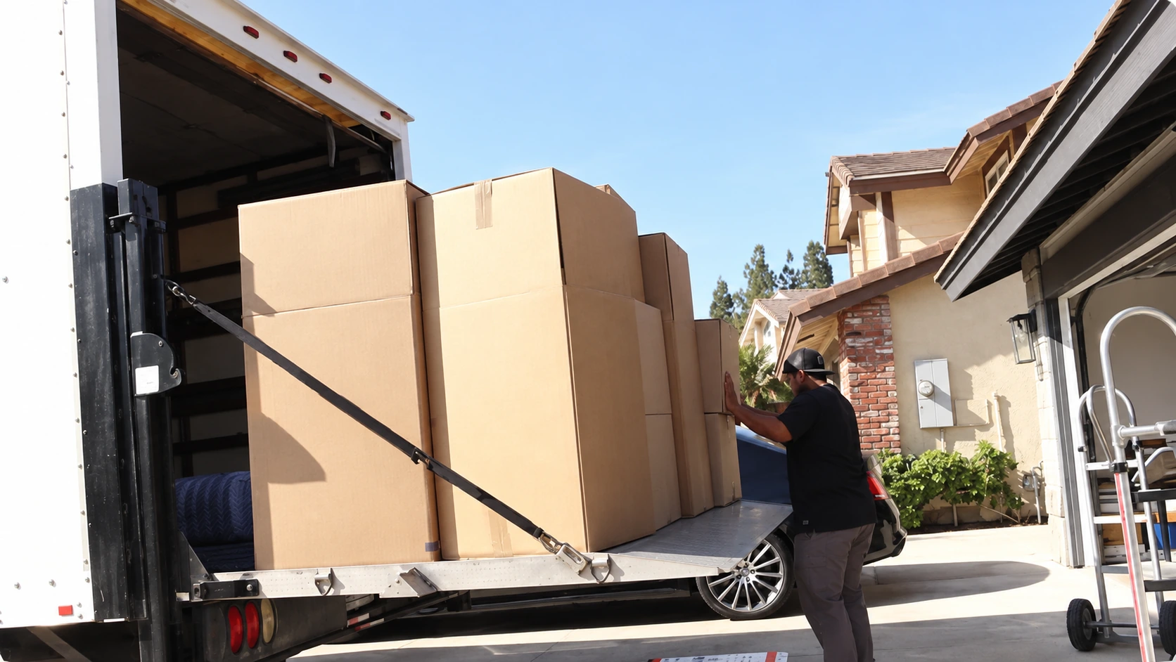 Protected furniture prepared for a Rehoboth move